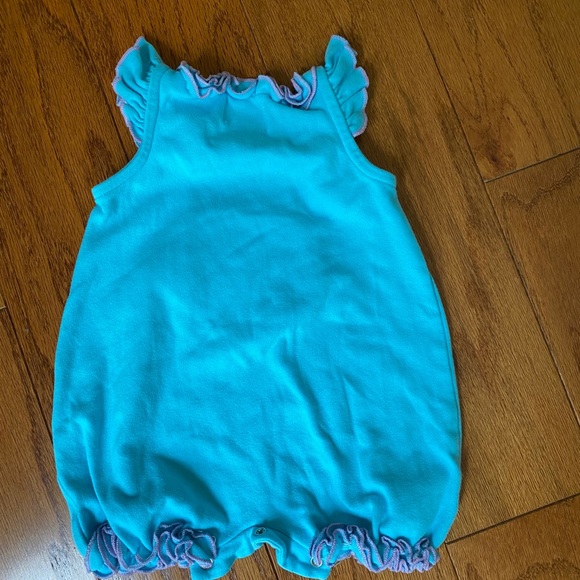 Mud Pie | Adorable Blue sleeveless onesie - Picture 2 of 2